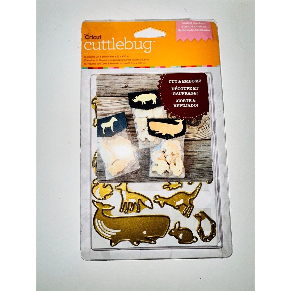 New! Cuttlebug 4 cut & emboss Animal Crackers decor